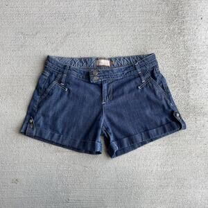 y2k PAIGE vintage 2000s low rise dark wash denim shorts | Size 29